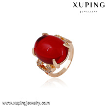 14582 xuping jewelry 18k gold plated moda nuevo anillo de oro diseños anillo para las mujeres